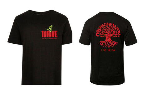 Gildan® - DryBlend® 50 Cotton/50 Poly T-Shirt black screen printed red